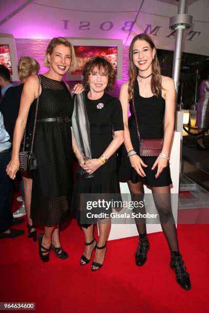 Giulia Siegel and her mother Dunja Siegel and her half sister Alana Siegel during the surprise party for the worldwide comeback of Ralph Siegels band...