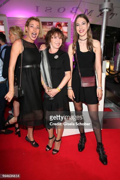 Giulia Siegel and her mother Dunja Siegel and her half sister Alana Siegel during the surprise party for the worldwide comeback of Ralph Siegels band...