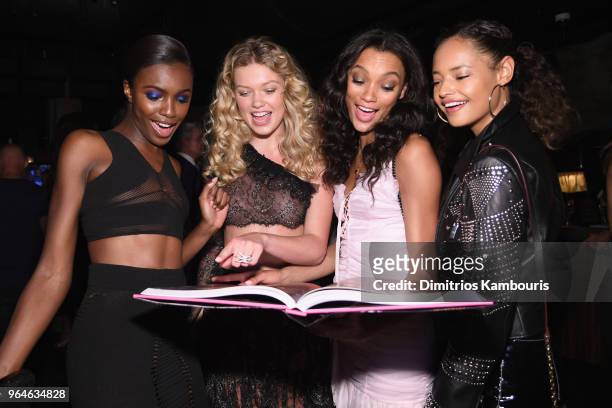 Leomie Anderson, Maggie Laine, Lameka Fox, and Malaika Firth attend the U.S. Book launch of "Backstage Secrets By Russell James" hosted by Russell...