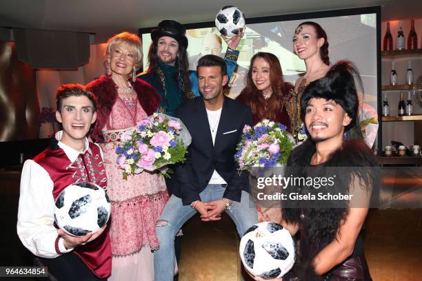 Singer Edina Pop, Jay Khan, Henriette Heichel Strobel and band Dschinghis Khan during the surprise party for the worldwide comeback of Ralph Siegels...