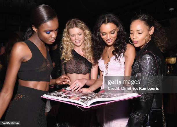 Leomie Anderson, Maggie Laine, Lameka Fox, and Malaika Firth attend the U.S. Book launch of "Backstage Secrets By Russell James" hosted by Russell...