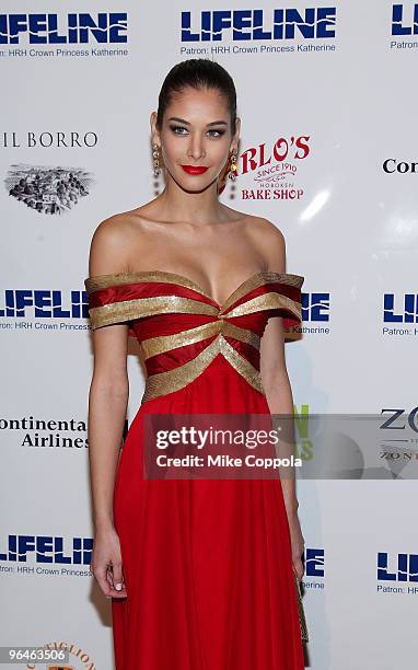 Former Miss Universe 2008 Dayana Mendoza attends the 2010 Princes Ball Mardi Gras Masquerade Gala at Cipriani 42nd Street on February 5, 2010 in New...