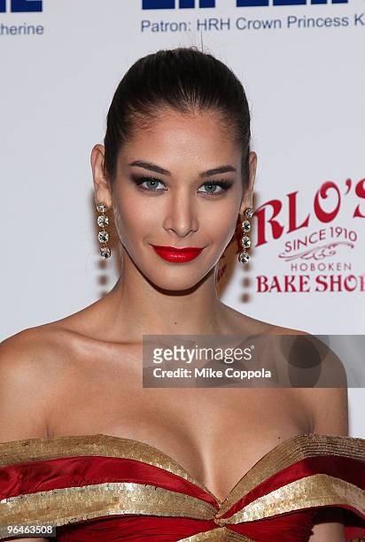 Former Miss Universe 2008 Dayana Mendoza attends the 2010 Princes Ball Mardi Gras Masquerade Gala at Cipriani 42nd Street on February 5, 2010 in New...