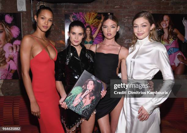 Lais Ribeiro, Sara Sampaio, Martha Hunt, and Gigi Hadid attend the U.S. Book launch of "Backstage Secrets By Russell James" hosted by Russell James...