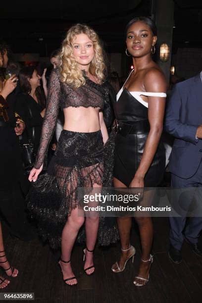 Maggie Laine and Zuri Tibby attend the U.S. Book launch of "Backstage Secrets By Russell James" hosted by Russell James and Ed Razek on May 31, 2018...