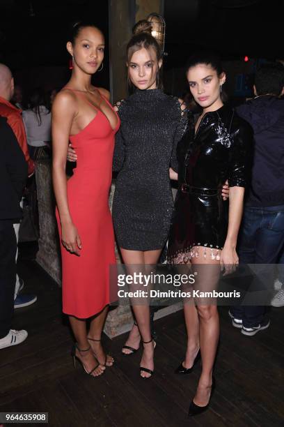 Lais Ribeiro, Josephine Skriver, and Sara Sampaio attend the U.S. Book launch of "Backstage Secrets By Russell James" hosted by Russell James and Ed...