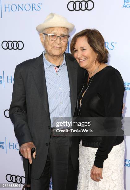 Norman Lear and daughter Maggie Lear attend the 11th Annual Television Academy Honors at NeueHouse Hollywood on May 31, 2018 in Los Angeles,...