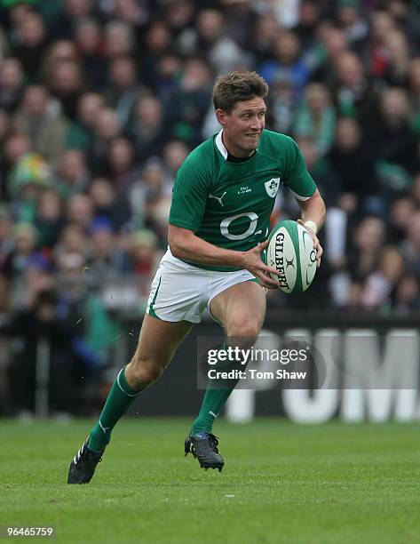 Ronan O'Gara of Ireland in action during the RBS Six Nations match between Ireland and Italy at Croke Park on February 6, 2010 in Dublin, Ireland.