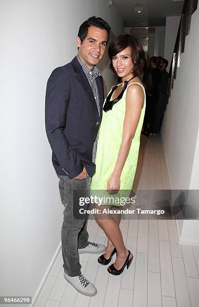 Cash Warren and Jessica Alba attend the Audi Superbowl XLIV with Audi at the W Hotel - South Beach on February 5, 2010 in Miami Beach, Florida.