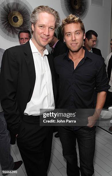 Scott Keogh and Lance Bass attend the Superbowl XLIV with Audi at the W Hotel - South Beach on February 5, 2010 in Miami Beach, Florida.