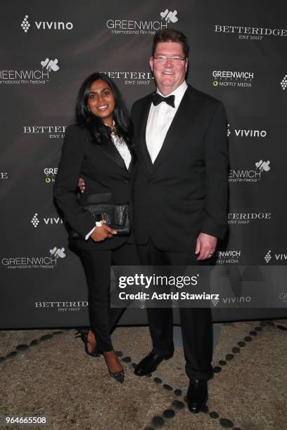 Romona Norton and Jeff Norton attend the Changemaker Gala at L'Escale Restaurant during the 2018 Greenwich International Film Festival on May 31,...