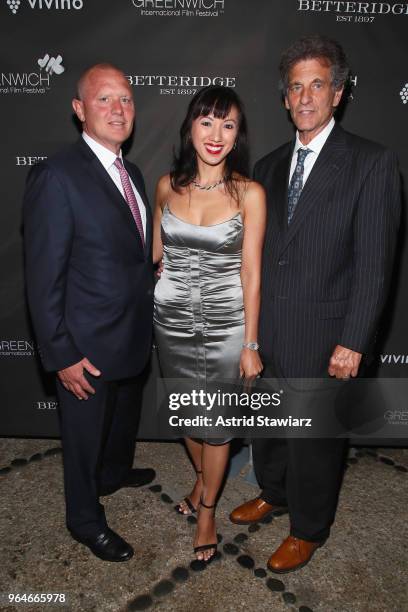 Robert Bodey, Janet Bodey, and Joel Kopel attend the Changemaker Gala at L'Escale Restaurant during the 2018 Greenwich International Film Festival on...