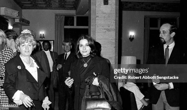 View of some of the celebrities gathered in Montgomery, Alabama, in support of the Selma to Montgomery march, on the night before the last day's...