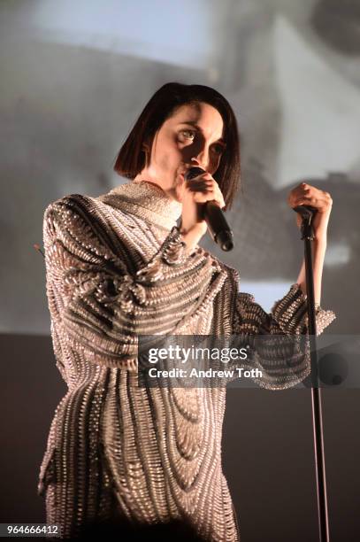 St. Vincent performs onstage during MOMA's Party in the Garden 2018 at The Museum of Modern Art on May 31, 2018 in New York City.