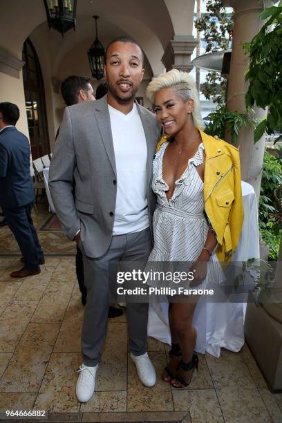 Jamal Liggin and Sibley Scoles attend the Los Angeles Confidential Celebration for its May/June Issue with Cover Star Zoey Deutch at Montage Beverly...