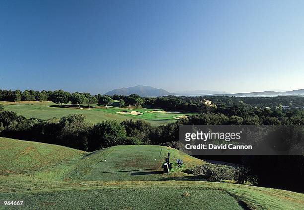 General view of the Par 3, 15th hole during the 1997 Ryder Cup between the USA and Europe at Valderrama in Sotogrande, Spain. \ Mandatory Credit:...