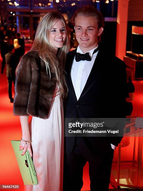 Nico Rosberg and Vivian Sibold arrive at the 2009 Sports Gala 'Ball des Sports' at the Rhein-Main Hall on February 6, 2010 in Wiesbaden, Germany.