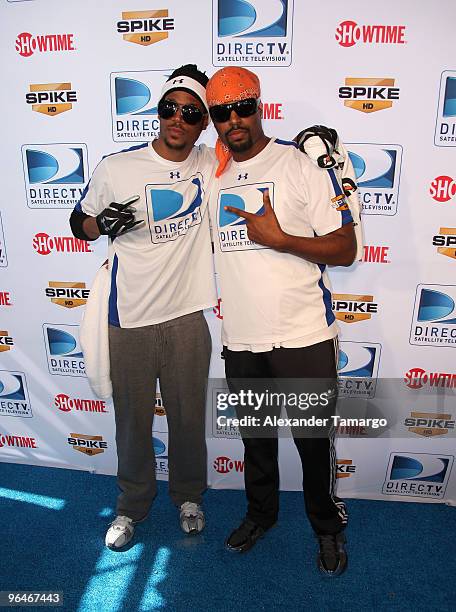 Actors Marlon Wayans and Shawn Wayans attend the Fourth Annual DIRECTV Celebrity Beach Bowl at DIRECTV Celebrity Beach Bowl Stadium: South Beach on...