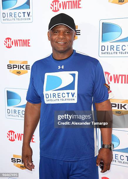 Hall of Famer Warren Moon attends the Fourth Annual DIRECTV Celebrity Beach Bowl at DIRECTV Celebrity Beach Bowl Stadium: South Beach on February 6,...