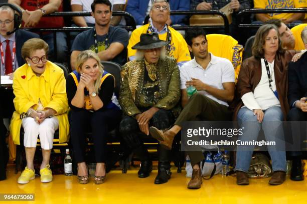 Jimmy Goldstein is seen courtside in Game 1 of the 2018 NBA Finals at ORACLE Arena on May 31, 2018 in Oakland, California. NOTE TO USER: User...