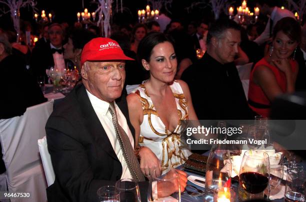 Niki and Birgit Lauda attends the 2009 Sports Gala 'Ball des Sports' at the Rhein-Main Hall on February 6, 2010 in Wiesbaden, Germany.