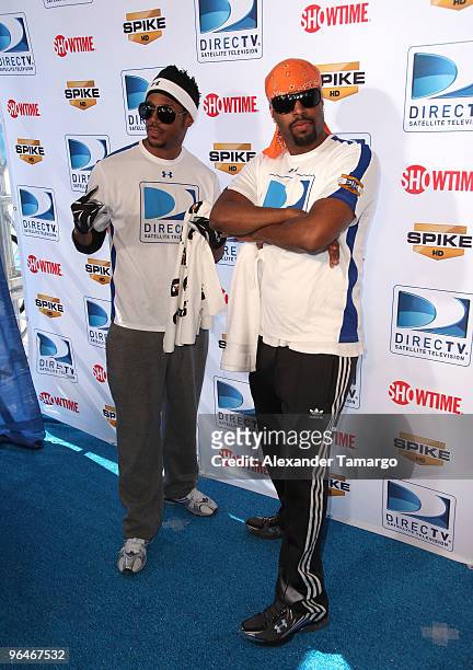 Actors Marlon Wayans and Shawn Wayans attend the Fourth Annual DIRECTV Celebrity Beach Bowl at DIRECTV Celebrity Beach Bowl Stadium: South Beach on...