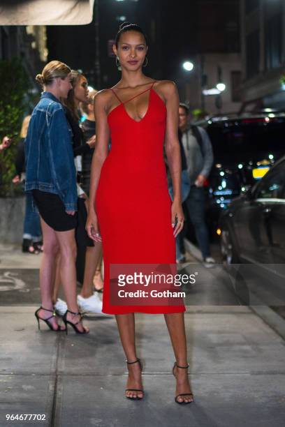 Lais Ribeiro attends the U.S. Book launch of 'Backstage Secrets by Russell James' at the Alley Cat in the Financial District on May 31, 2018 in New...