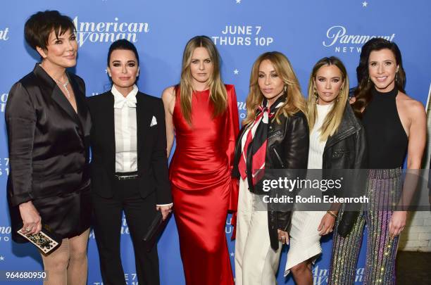 Kris Jenner, Kyle Richards, Alicia Silverstone, Faye Resnick, Teddi Mellencamp-Arroyave, and Jennifer Bartels attend the premiere of Paramount...