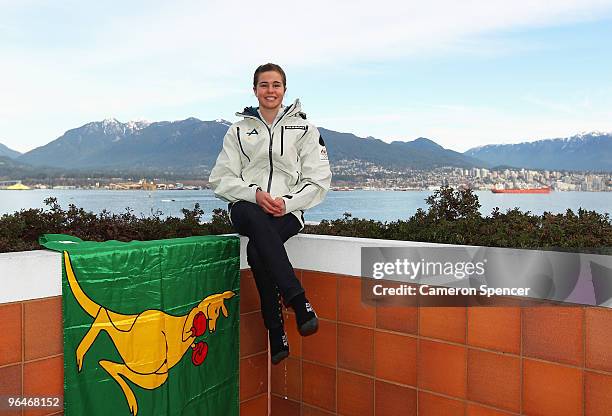 Australian Moguls Skier Britteny Cox poses following an Australian Olympic Team press conference on February 6, 2010 in Vancouver, Canada.