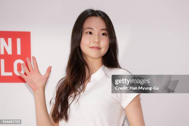 South Korean actress Ahn So-Hee attends the photocall for the 'Uniqlo' tomas maier collection launch on May 31, 2018 in Seoul, South Korea.