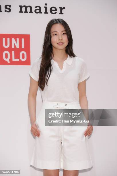 South Korean actress Ahn So-Hee attends the photocall for the 'Uniqlo' tomas maier collection launch on May 31, 2018 in Seoul, South Korea.