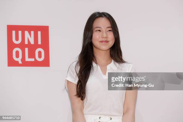 South Korean actress Ahn So-Hee attends the photocall for the 'Uniqlo' tomas maier collection launch on May 31, 2018 in Seoul, South Korea.