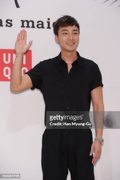 South Korean singer Roy Kim attends the photocall for the 'Uniqlo' tomas maier collection launch on May 31, 2018 in Seoul, South Korea.