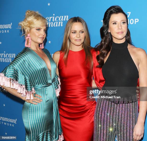 Mena Suvari, Alicia Silverstone and Jennifer Bartels attend the Los Angeles premiere of Paramount Network's "American Woman" held at Chateau Marmont...