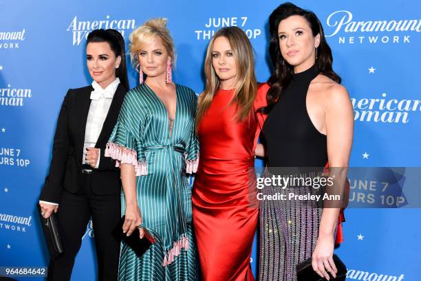 Kyle Richards, Mena Suvari; Alicia Silverstone; Jennifer Bartels attend Premiere Of Paramount Network's "American Woman" - Arrivals at Chateau...
