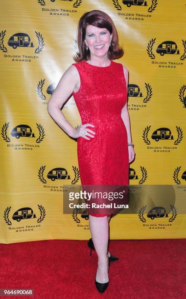 Kate Flannery arrives at the 19th Annual Golden Trailer Awards at The Theatre at Ace Hotel on May 31, 2018 in Los Angeles, California.