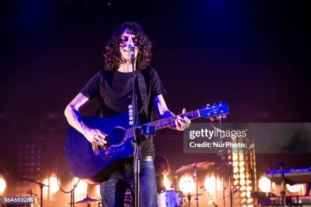 Italian singer-songwriter Francesco Motta, also known simply as Motta perfors live at Alcatraz in Milan, Italy, on 31 May 2018.