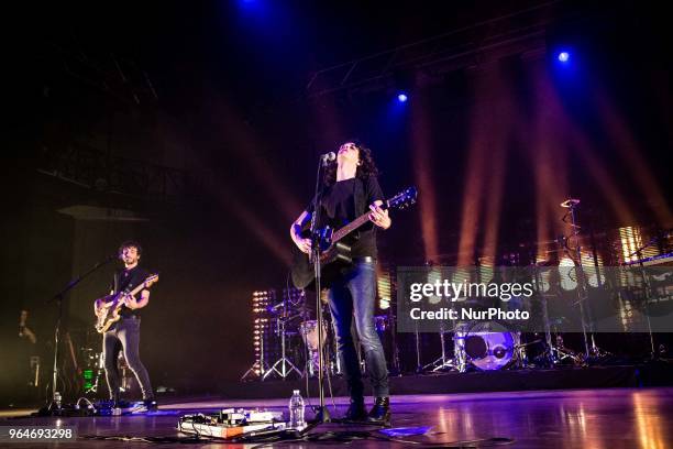 Italian singer-songwriter Francesco Motta, also known simply as Motta perfors live at Alcatraz in Milan, Italy, on 31 May 2018.