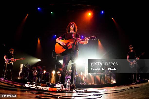 Italian singer-songwriter Francesco Motta, also known simply as Motta perfors live at Alcatraz in Milan, Italy, on 31 May 2018.