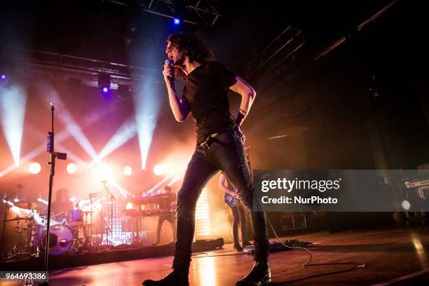 Italian singer-songwriter Francesco Motta, also known simply as Motta perfors live at Alcatraz in Milan, Italy, on 31 May 2018.