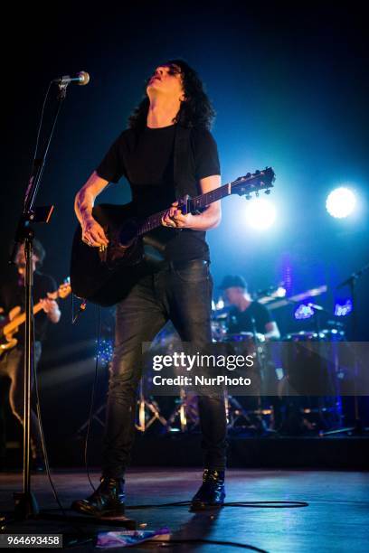 Italian singer-songwriter Francesco Motta, also known simply as Motta perfors live at Alcatraz in Milan, Italy, on 31 May 2018.