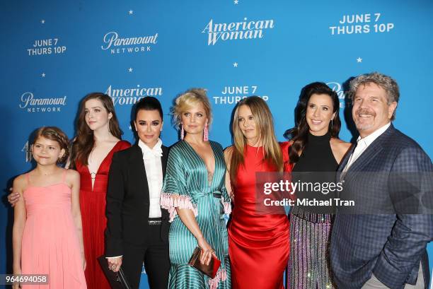 Lia McHugh, Makenna James, Kyle Richards, Mena Suvari, Alicia Silverstone, Jennifer Bartels and John Wells attend the Los Angeles premiere of...