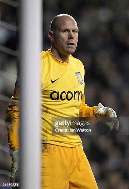 Brad Friedel of Aston Villa in action during the Barclays Premier League match between Tottenham Hotspur and Aston Villa at White Hart Lane on...