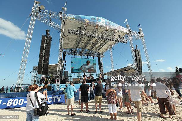 General view of atmosphere at the Fourth Annual DIRECTV Celebrity Beach Bowl at DIRECTV Celebrity Beach Bowl Stadium: South Beach on February 6, 2010...