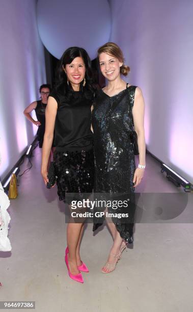 Angela Gard and Nicole Morrison attend Max Mara Power Ball XX at The Power Plant on May 31, 2018 in Toronto, Canada.