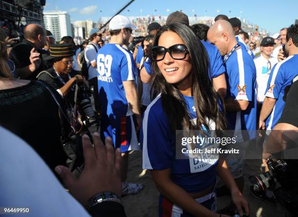 Actress Olivia Munn attends DIRECTV's 4th Annual Celebrity Beach Bowl on February 6, 2010 in Miami Beach, Florida.