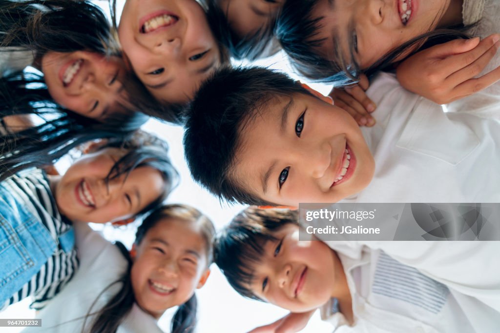 Circle of young friends