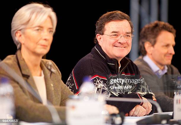 France's Minister of the Economy, Industry and Employment Christine Lagarde , Canada's Minister of Finance, Jim Flaherty and US Treasury Secretary...