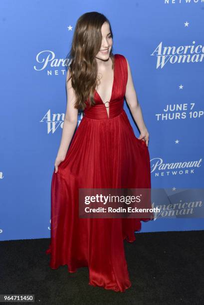 Makeena James attends the premiere of Paramount Network's "American Woman" at Chateau Marmont on May 31, 2018 in Los Angeles, California.