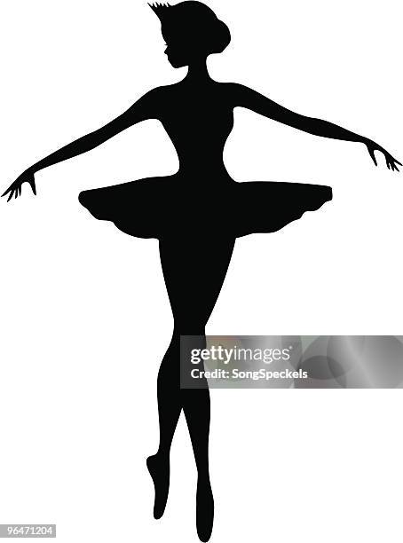 schöne ballerina-stil - balletttänzer stock-grafiken, -clipart, -cartoons und -symbole